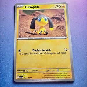 helioptile - 052/132 (common) — pokemon: mega evolutions